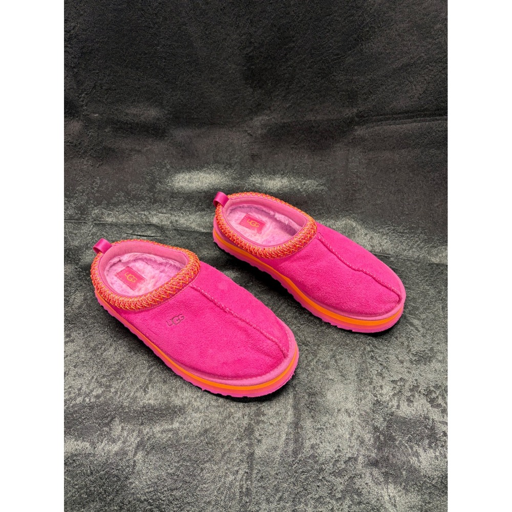 UGG Tasman Tazz Platform Slippers Pink Suede Orange Stripe 115305 Womens 6